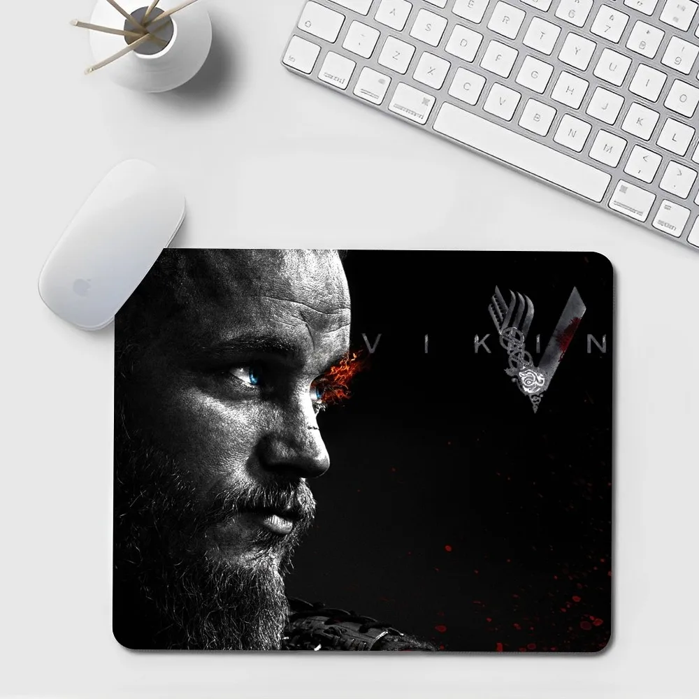 V-Viking-Vegvisirs- Logo INS Tide Small Gaming Mouse Pad Gamer Desk Mat Keyboard Pad Decoration Mause Pad for PC Gamer Mousemat