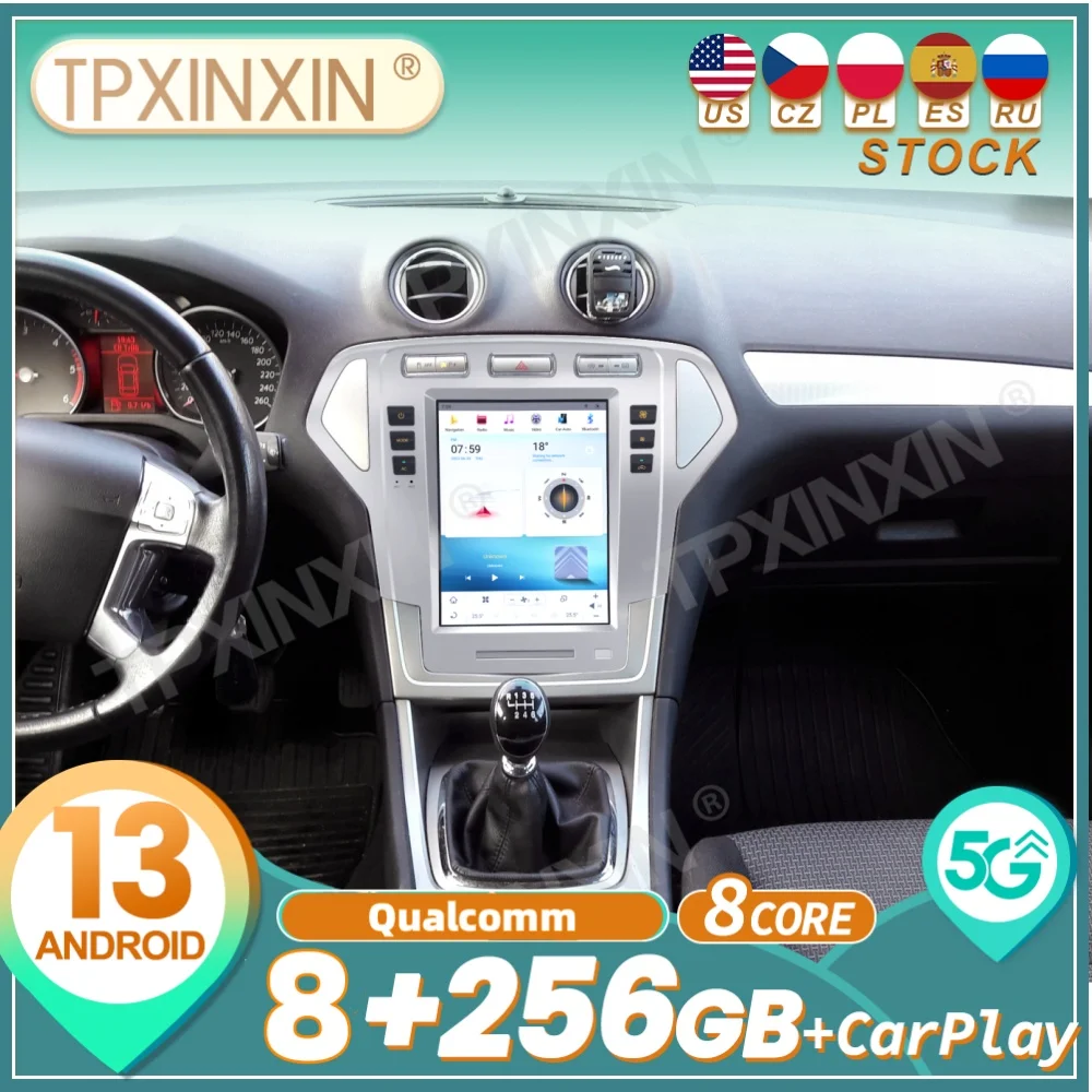 

Qualcomm For Ford Fusion Mondeo 2007~2010 Android Auto Carplay Car Radio Automotive Multimedia Player GPS Navigatio Head Unit