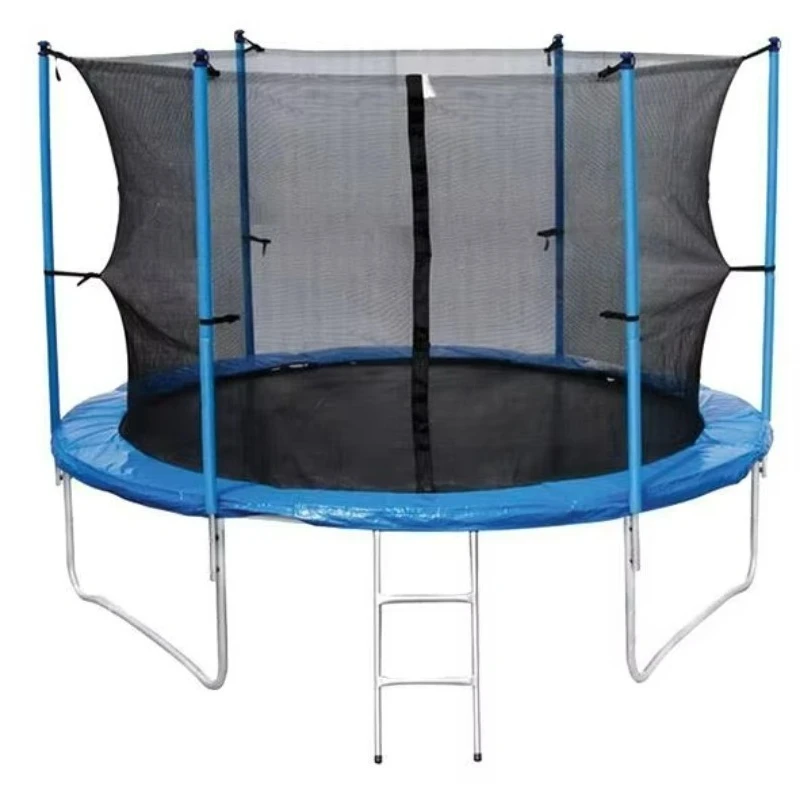 

8-футовый круглый садовый батут со стальной рамой, устойчивый и надежный, для занятий спортом на открытом воздухе и семейного отдыха.