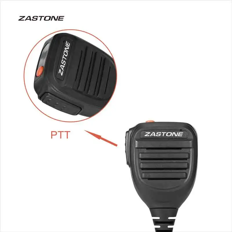 Zastone uv008 walkie talkie lautsprecher mikrofon zwei wege radio ptt lautsprecher mikrofon für gp328plus gp344 gp388