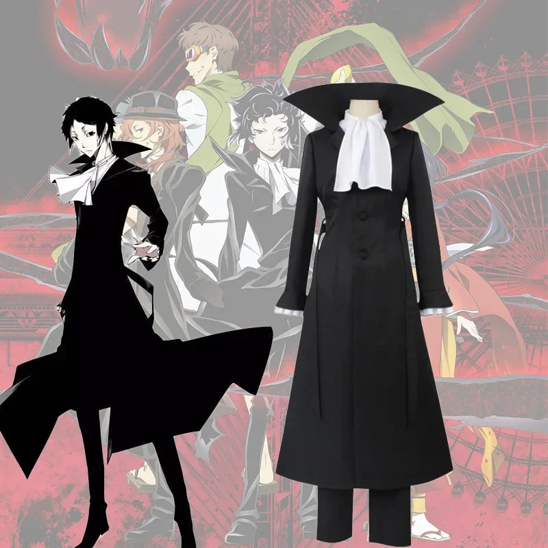 Anime Bungo Stray Dogs Cosplay Akutagawa Ryunosuke Man Costume