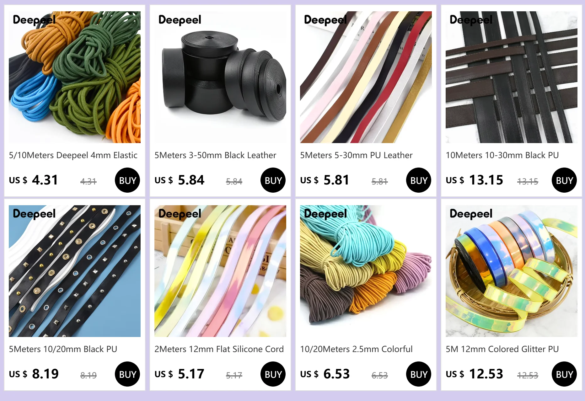 5M 5–30mm buntes Kunstlederband zum Nähen von Halsketten, Armbändern, Bindeband, Taschengurt, Kleidungsstück, Dekor, Seil, PU-Handwerk – Detail 1