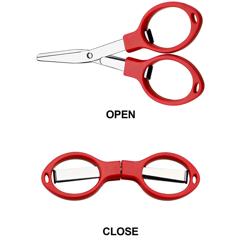 Aço inoxidável Rust-Proof Folding Scissors, Mini Tesoura, Adequado para Uso em Casa e Viagens, Óculos Forma, 12Pcs