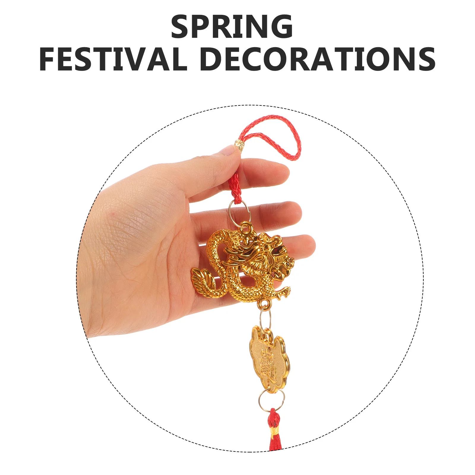 10 قطعة 2024 سنة التنين بونساي قلادة السنة الجديدة زينة مهرجان الربيع لوازم تصميم رائع طويل الأمد