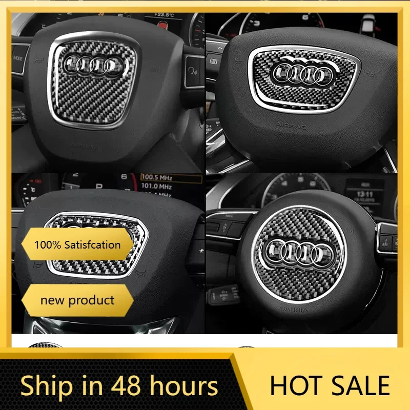 

!Наклейка из углеродного волокна на руль 2016, мягкий дизайн, эмблема стайлинга автомобилей для Audi A1 A3 A4 A5 A6 A7 A8 Q3 Q5 Q7, наклейка с логотипом автомобиля