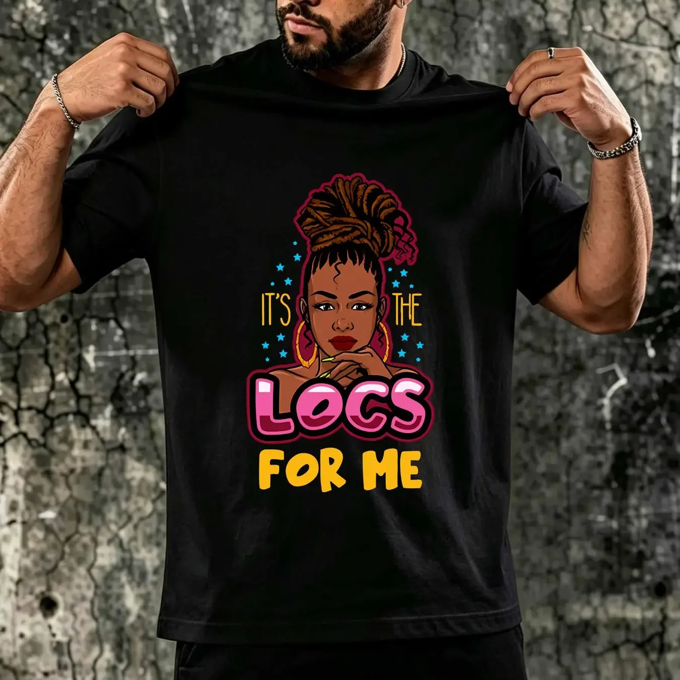 washed T Shirt Is The Locs For Me Beautiful African American Woman Dreadlocks Dreads Hairstyle Positive Quotes Cute Her Unisex