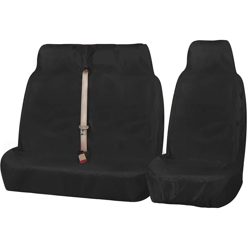 

Car Seat Cover Tailored Waterproof Heavy-Duty Seat Covers For Ford Transit Custom Van 2013 ONWARDS Driver 2 Set Black