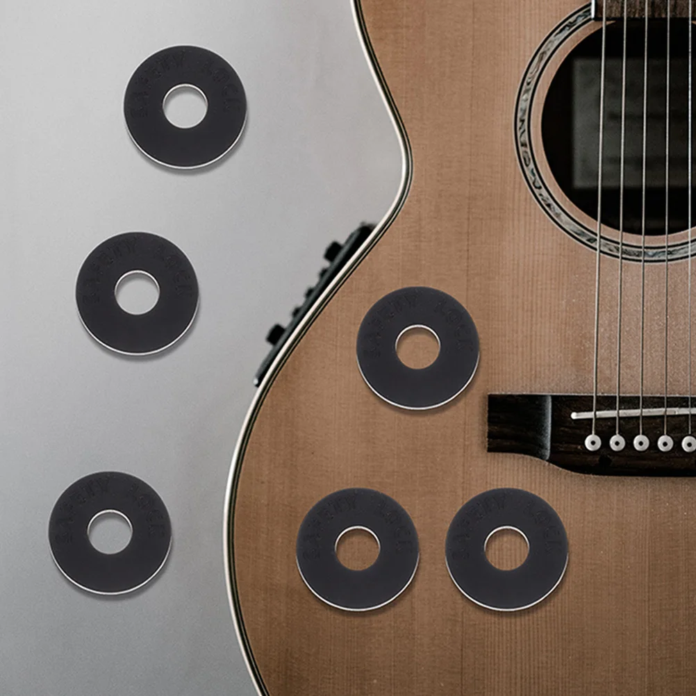 

24 Pcs Guitar Strap Buckle Spacer Anti Theft Quick Release Blocks Pad Buttons Staples Tremolo Straps