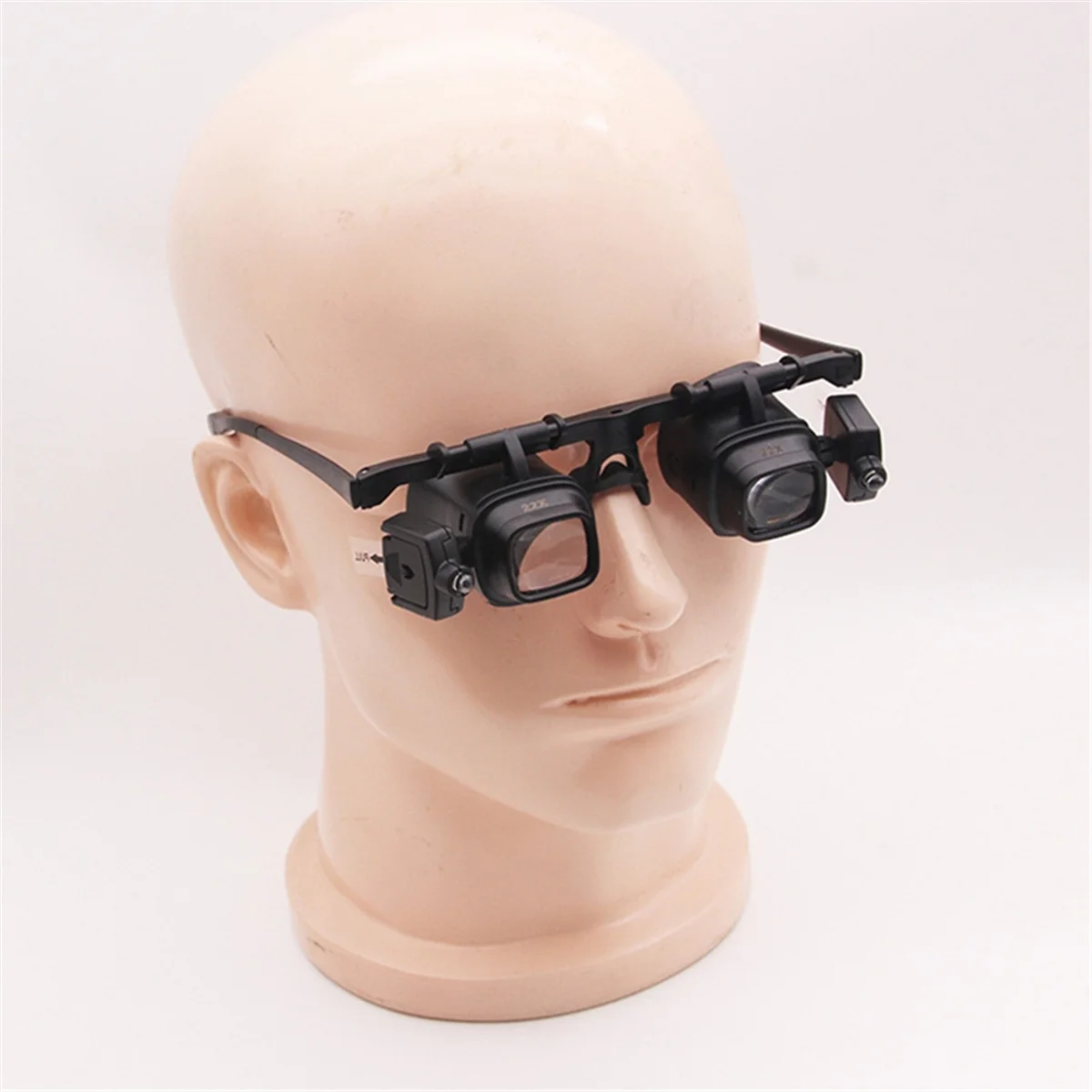 A06K 24X Headband Magnifying Glass with LED Light for Jewelry Watch Repair Soldering Magnifier Loupe Welding Glasses Black