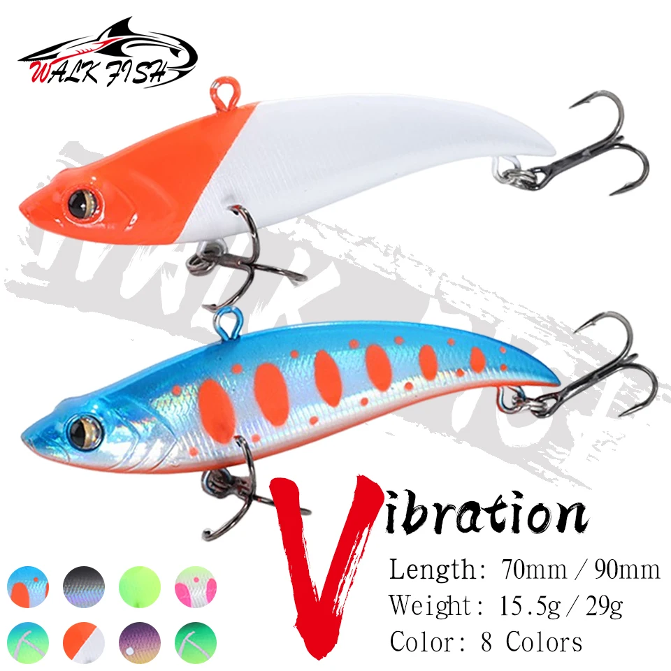 WALK FISH 70mm 90mm VIB Fishing Lure Japen Sinking Spinning Rattlin Wobbler For Pike Balance Winter Swimbait Fishing Tackle ﻿