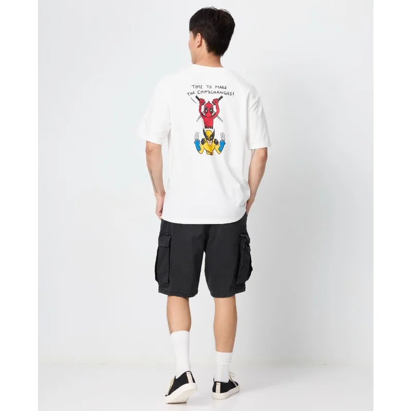 

Футболка с закрученными плечами «Дэдпул и Росомаха», модная и модная быстросохнущая рубашка с короткими рукавами и принтом