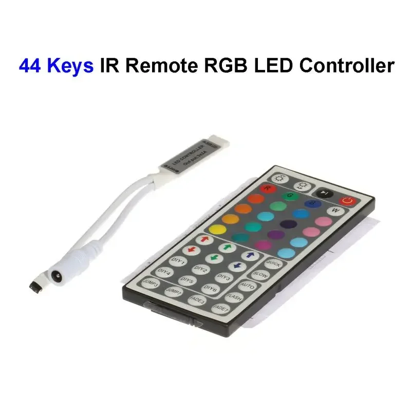 DC12V 44 Keys Wireless RGB LED Controller With IR Remote Control For SMD 3528 5050 5730 5630 RGB LED Strip