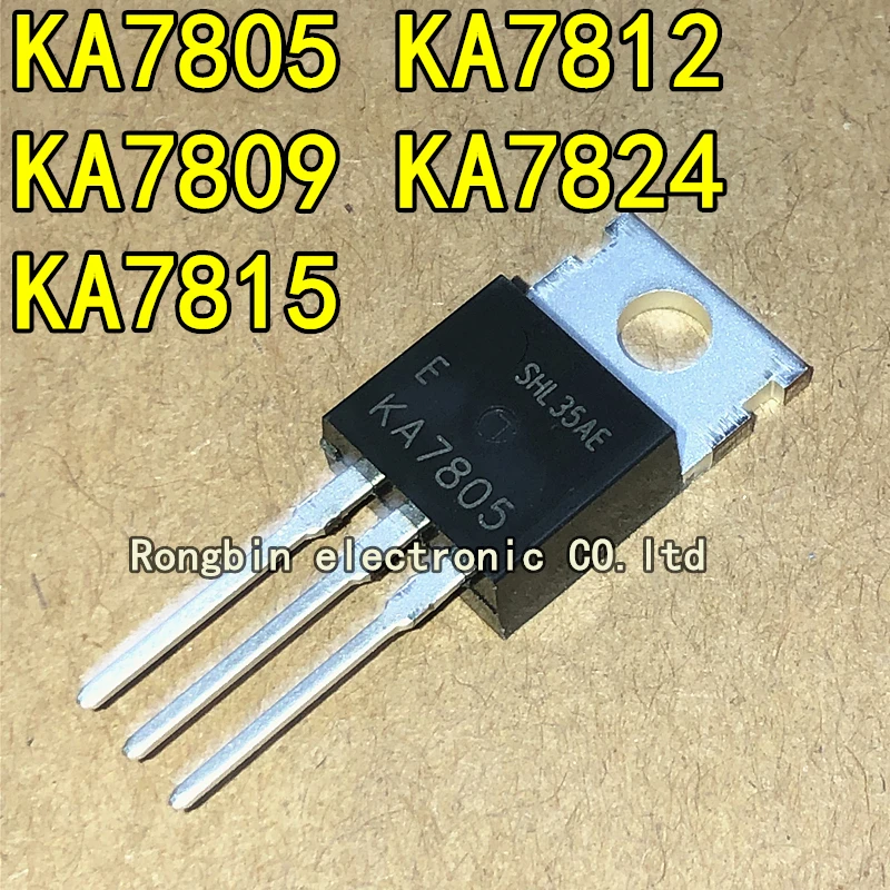 

10PCS NEW KA7805 KA7812 KA7809 KA7824 KA7815 TO-220 Triode