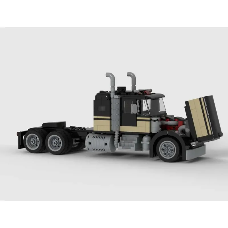 Truck Tail Assembly Stitching Building Block Model para crianças, MOC-153547, preto, brinquedo criativo, menino, aniversário, novo