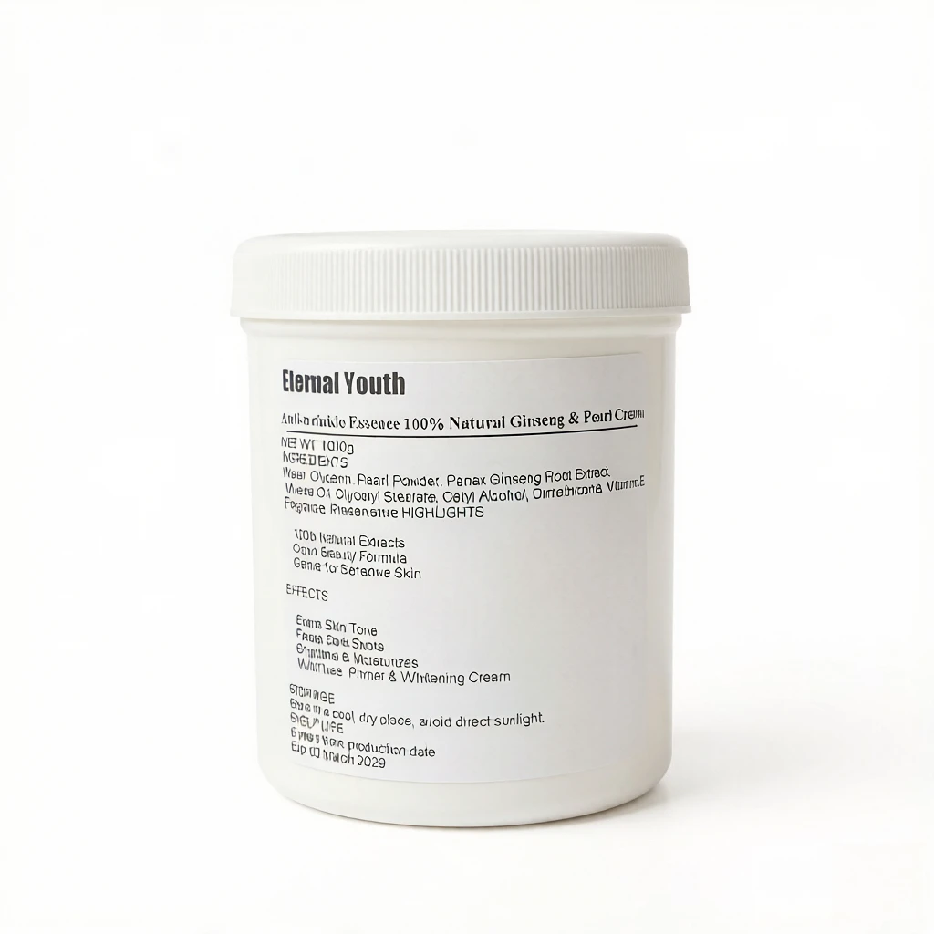 

Natural Ginseng Pearl Cream 1000g | Hydrating, Brightening & Skin‑Friendly Primer Cream