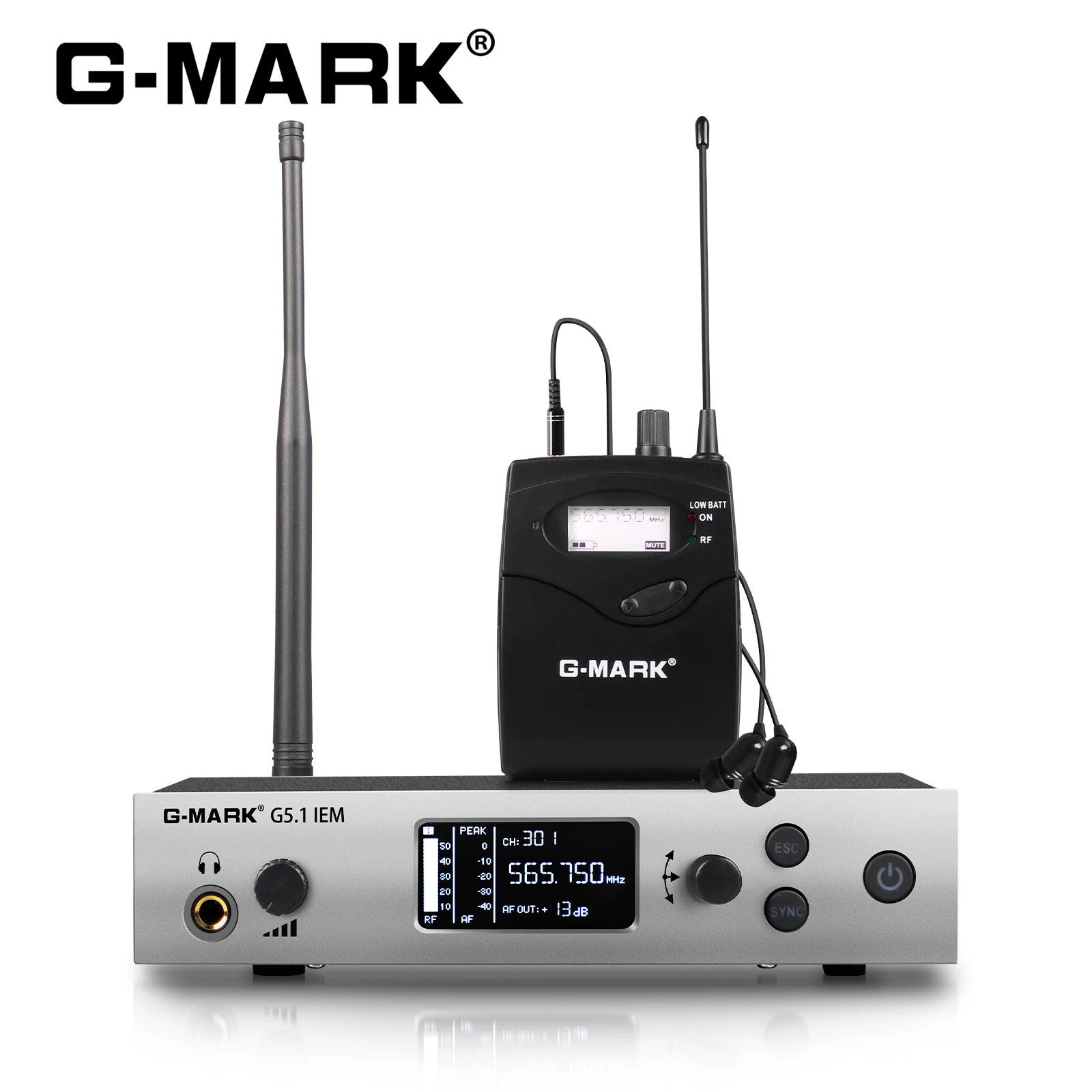 G-MARK G5.1 IEM Wireless In Ear Monitor System for Outdoor Stage Performances Real Time Return Professionnel Wireless Microphone