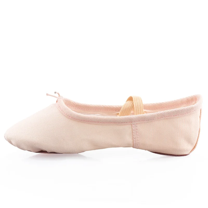 Mädchen-Ballettschuhe, günstige Tanzschuhe, Gymnastikschuhe mit weichen Sohlen, Kordelzug, ballettspezifische Hausschuhe für Damen