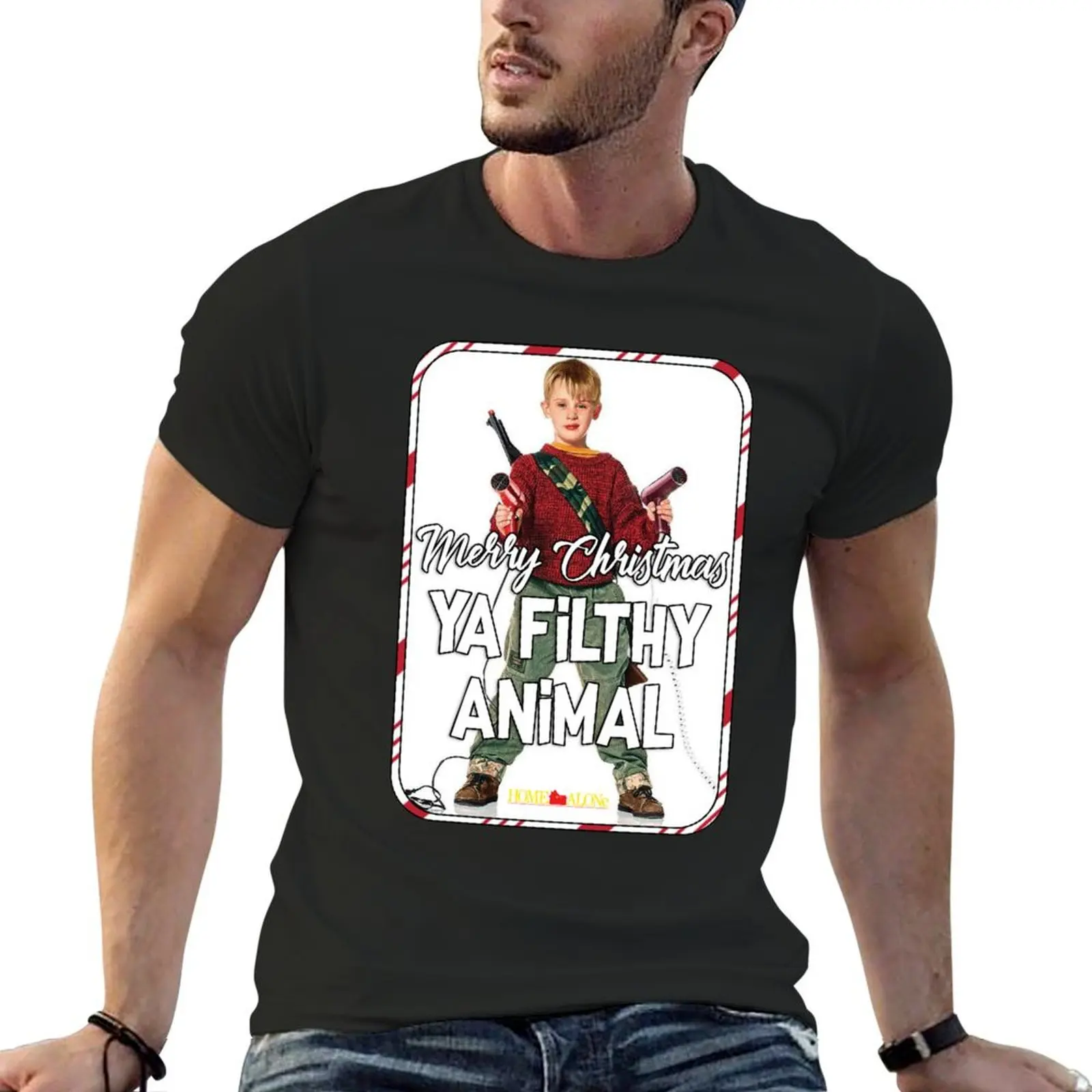 

Merry Christmas Ya Filthy Animal T-Shirt vintage clothes plus size tops quick-drying men tshirt