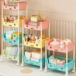 Toy Storage Trolley Bookshelf Snack Rack For Children Storage Organizer Bathroom Accessories Closet Organizer Kitchen Storage