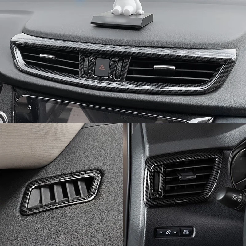 For Nissan Qashqai J11 2014-2018 ABS Matte Both sides Left Right Center Middle Air AC Outlet Vent Cover Trim car Accessories
