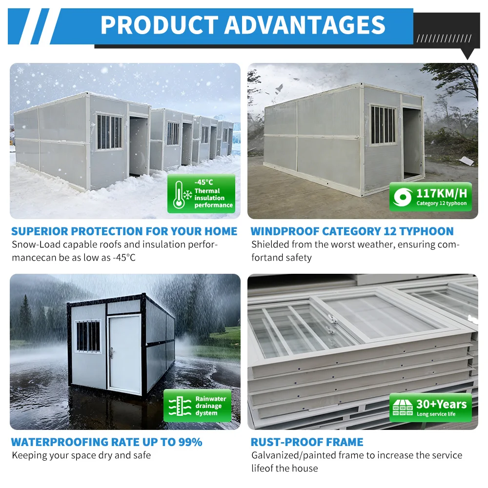 Prefabricated Container Small Portable House For Living Room Simple Assembly Temporary Houses For Construction Sites Movable