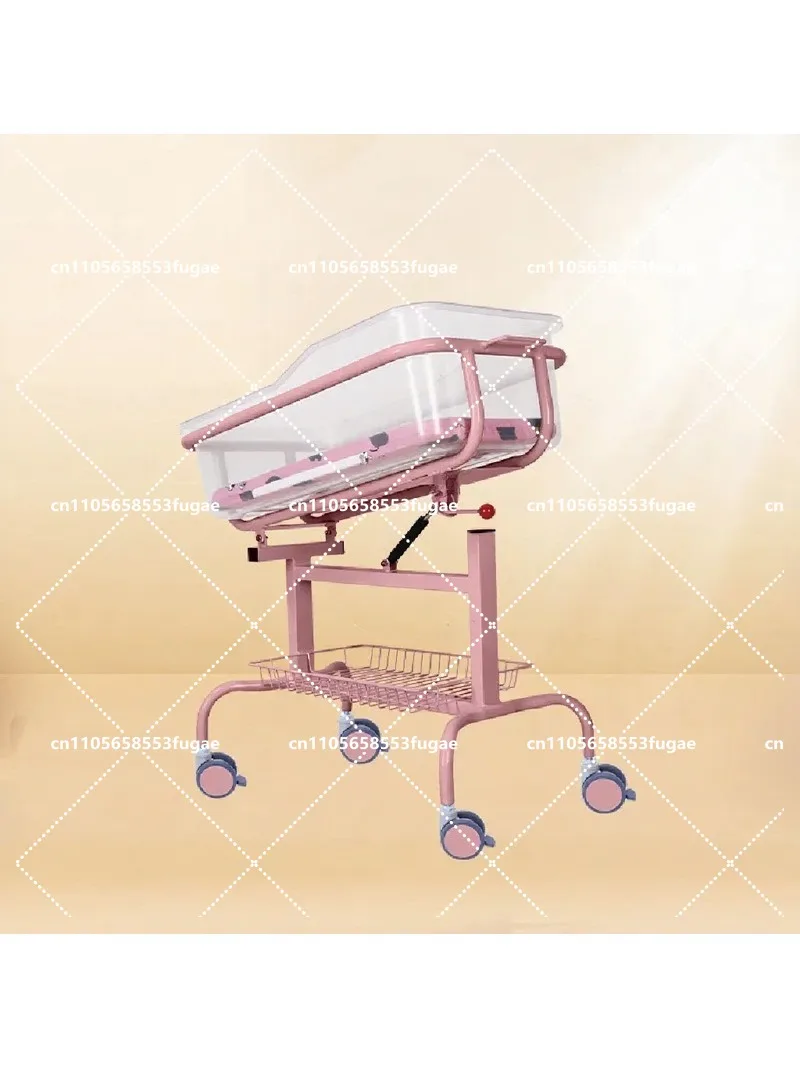 Baby Bassinet Rolling Crib with Wheels, Portable Newborn Bed, Mobile Nursery Cradle