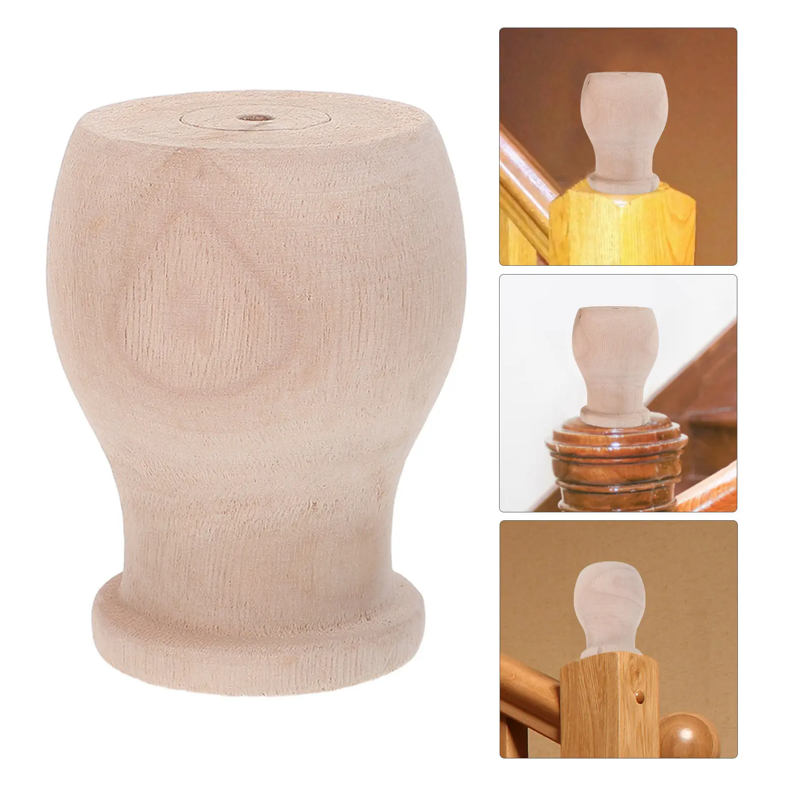 

Heavy Duty Solid Wood Handrail Post for Staircase Railing System Deck Balustrade Porch Steps Indoor Outdoor Installation Easy