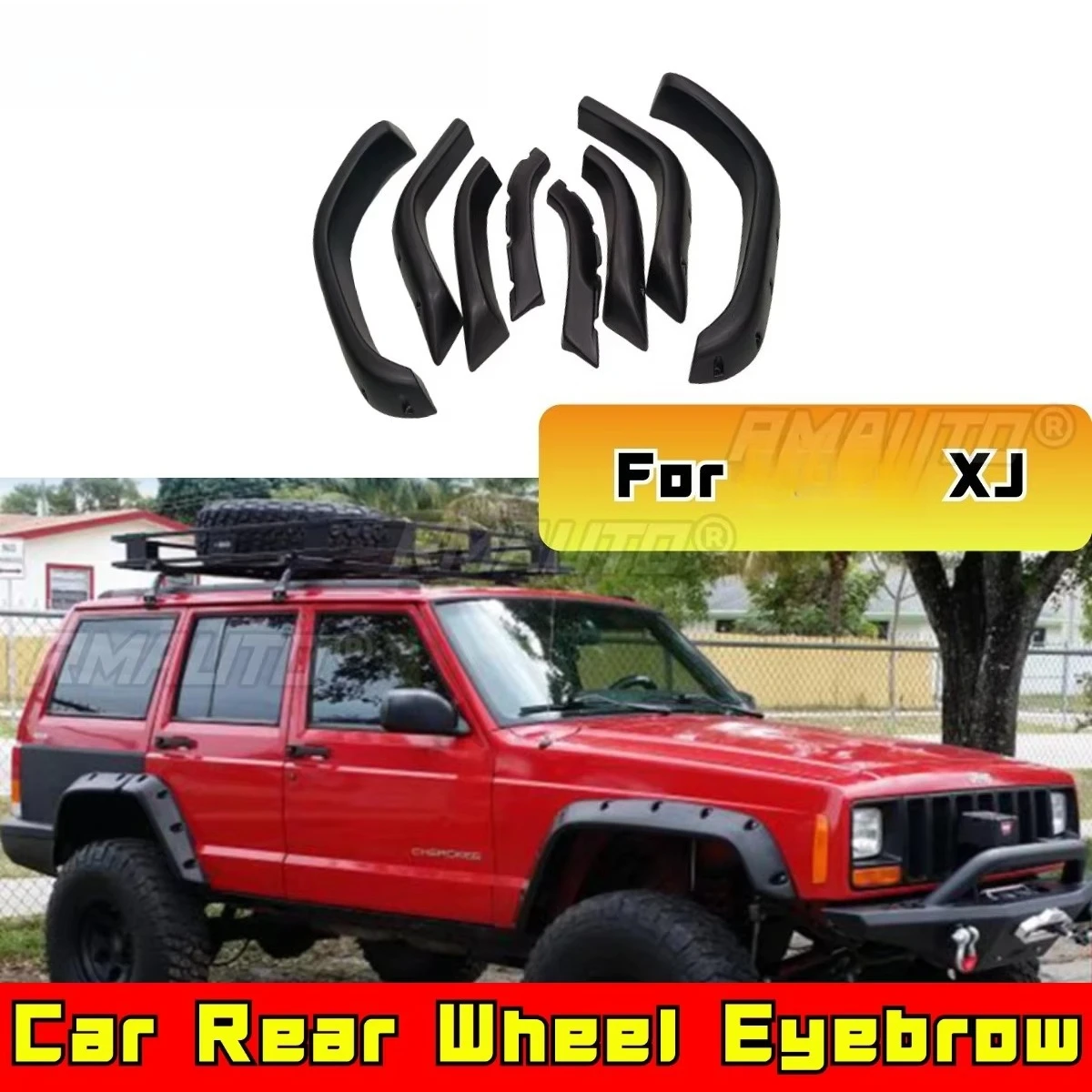 For XJ Car Rear Wheel Eyebrow Body Kit Trim Molding Exterior Car Accessories