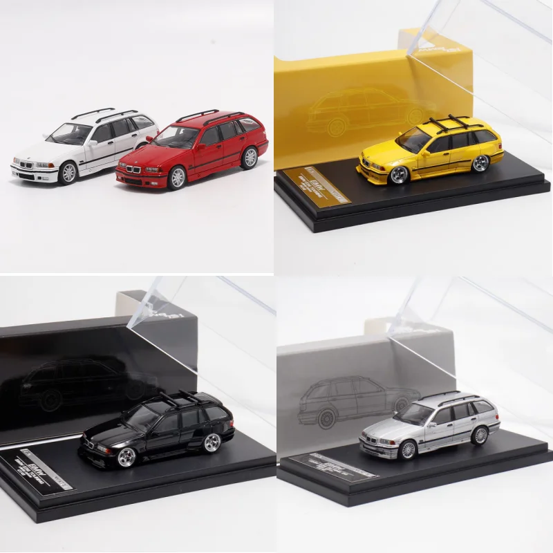 

1:64 BMW 3 серии E36, четырехдверный универсал, литая под давлением модель автомобиля из сплава третьего поколения на складе.