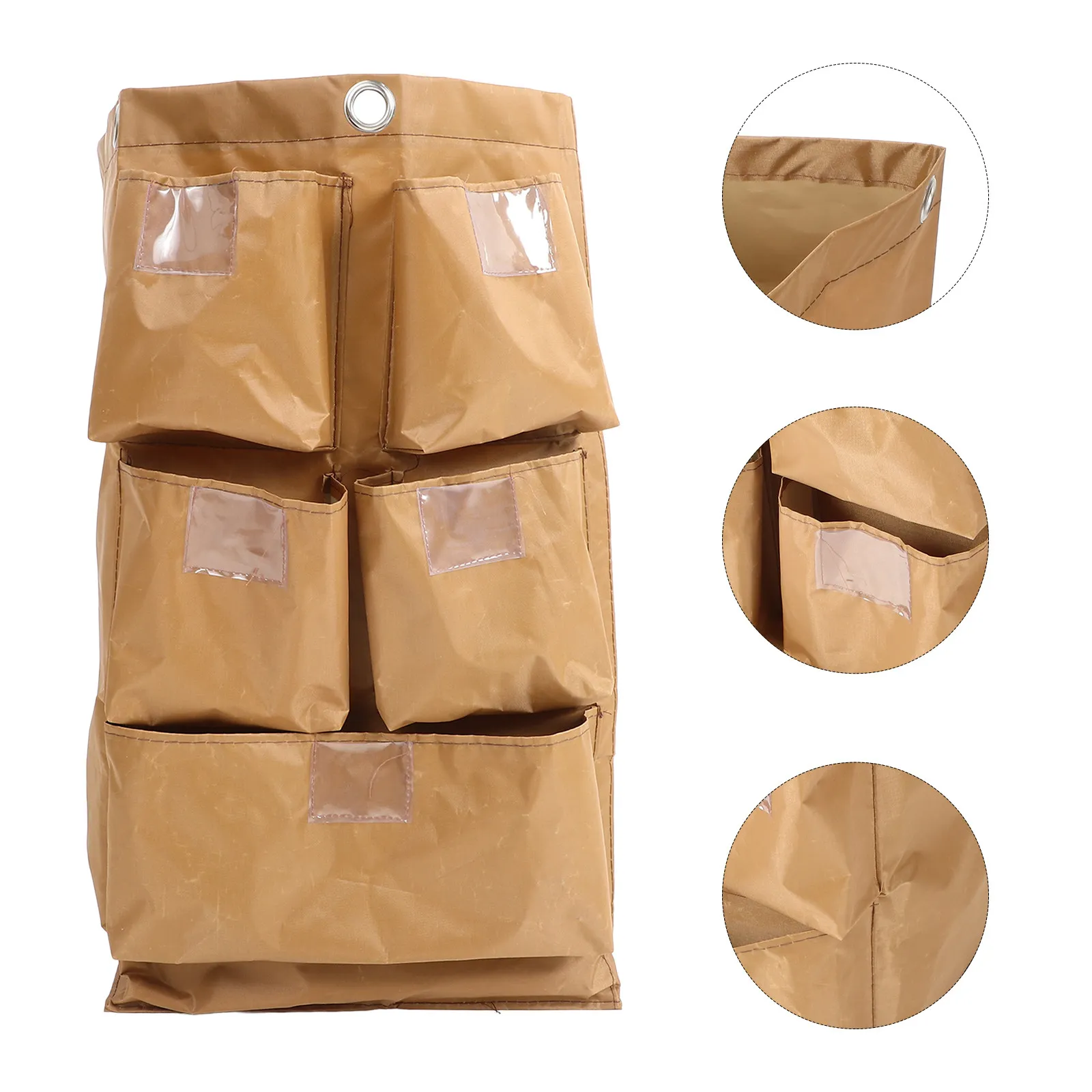 

Водонепроницаемая сумка-тележка из ткани Оксфорд для уборки, вместительный органайзер для уборочного инвентаря на колесах