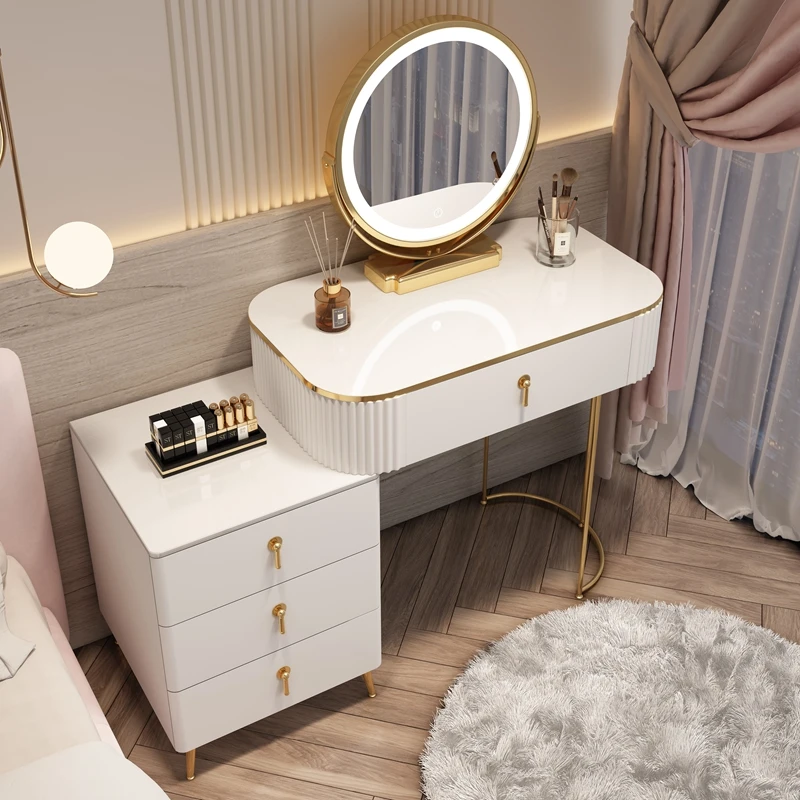 

Dresser Stand Makeup Vanity Table White Women Girls Bedroom Makeup Table Drawers Storage Coiffeuse De Chambre Home Furniture