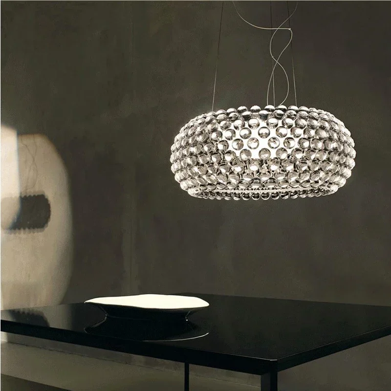 Italian Foscarini Caboche Acrylic Ball Pendant Lighting,Decoration Hanging Living Dining Room Bedroom Restaurant Art Fixtures