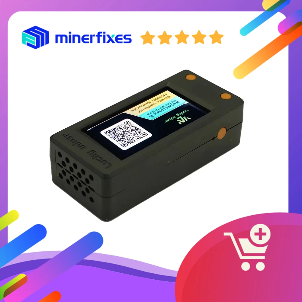 Lucky miner solo miner LV02 74KH/S SHA256 BTC, dispositivo de minería de criptomonedas, máquina de minería silenciosa