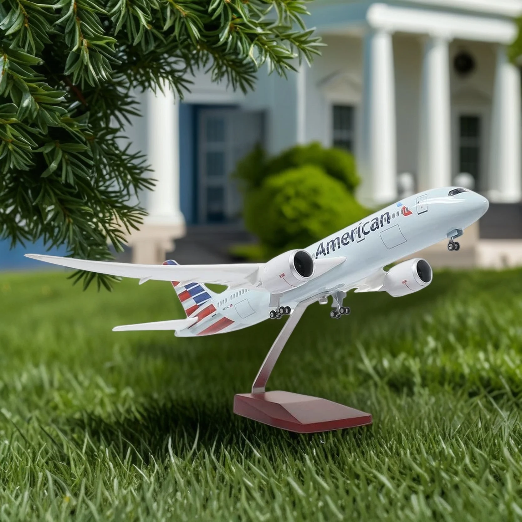 

1:130 47 см модель игрушечного самолета 787 B787 Модель самолета Dreamliner American Airways W Легкая и колесная литая под давлением модель самолета из смолы