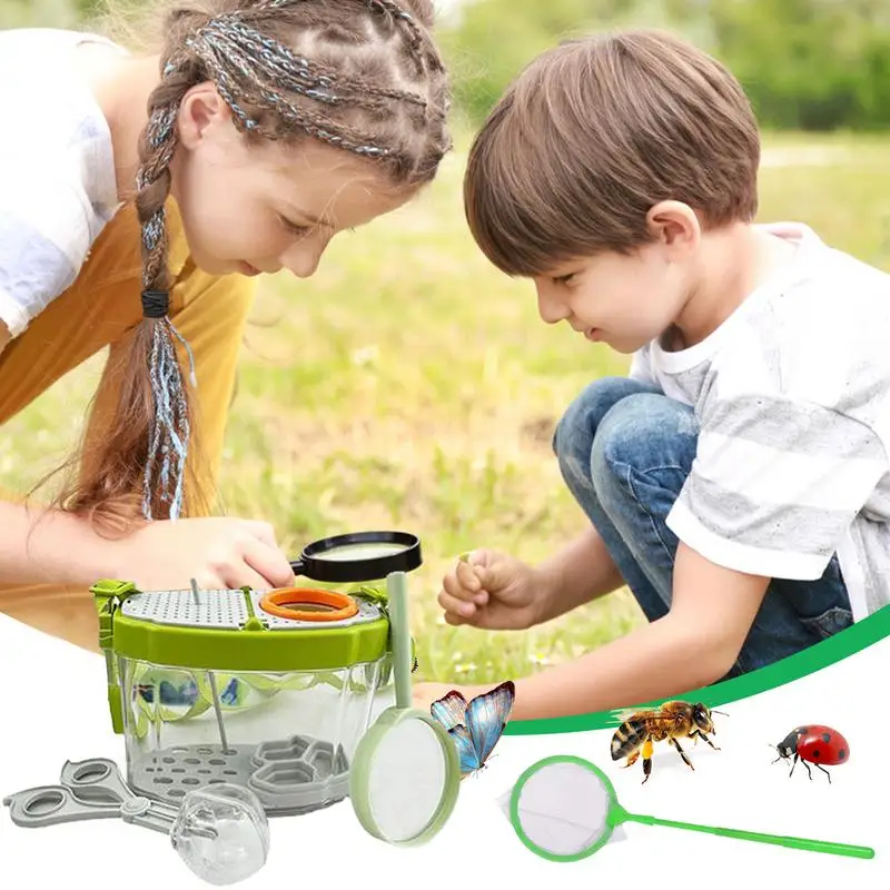 Caja de observación de animales, contenedor, juego de simulación, juguete científico, herramienta de aprendizaje temprano, contenedores receptores, uso multifuncional para Pascua