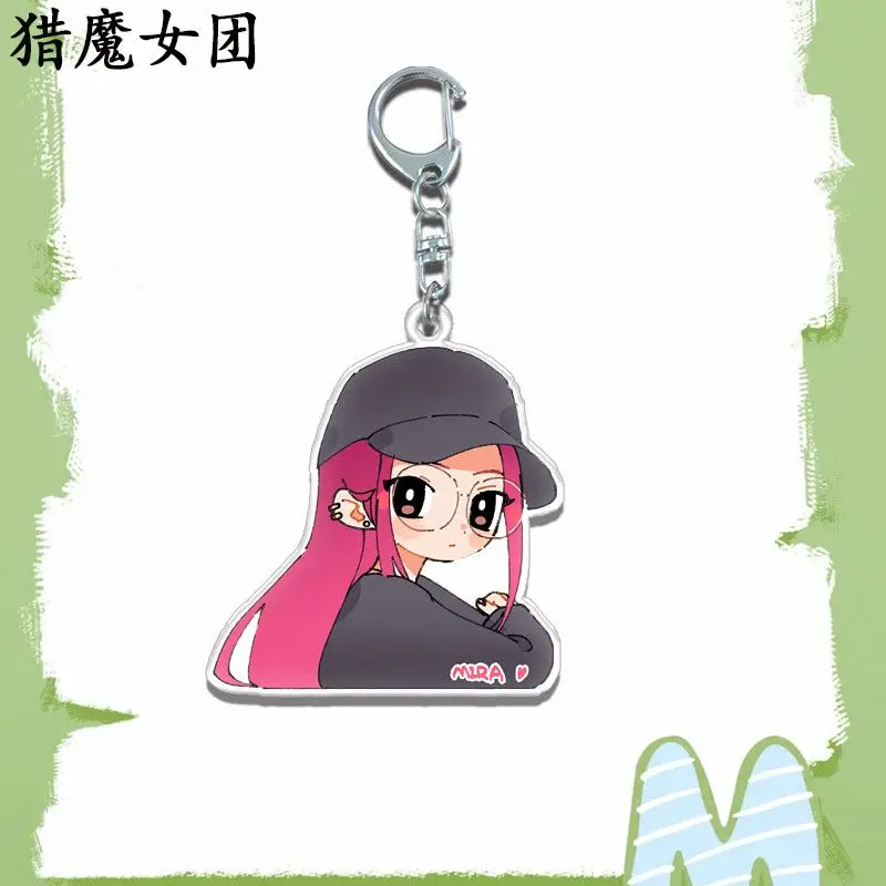 لطيف KPop شيطان الصيادين زوي ميرا رومي للجنسين جديد الحلو الإبداعية أنيمي الكرتون نمط المألوف المحمولة سلسلة مفاتيح مصنوعة من الأكريليك