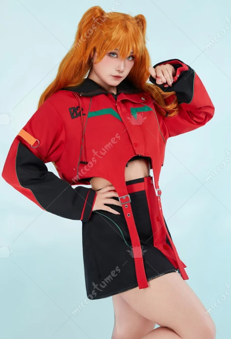 

In Stock Miccostumes Women's Casual Coat Hooded Long Sleeve Cargo Jacket with Detachable Skirt Halloween Cosplay Costumes