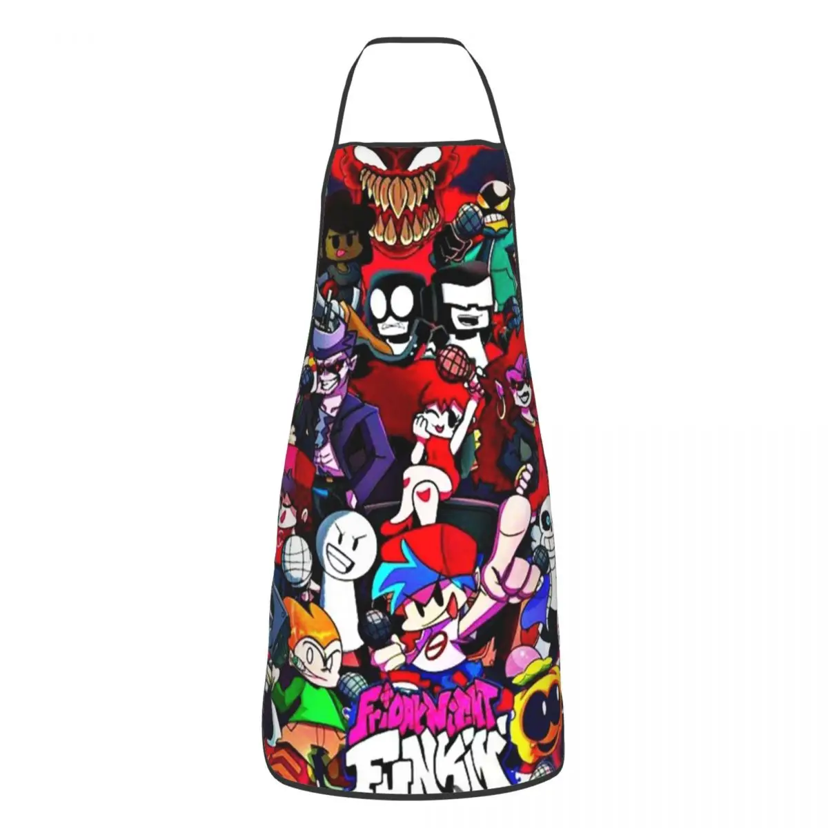 Friday Night Funkin Characters Fnf Game Aprons Chef Cooking Baking Tablier Bib Kitchen Cleaning Pinafore for Women Men