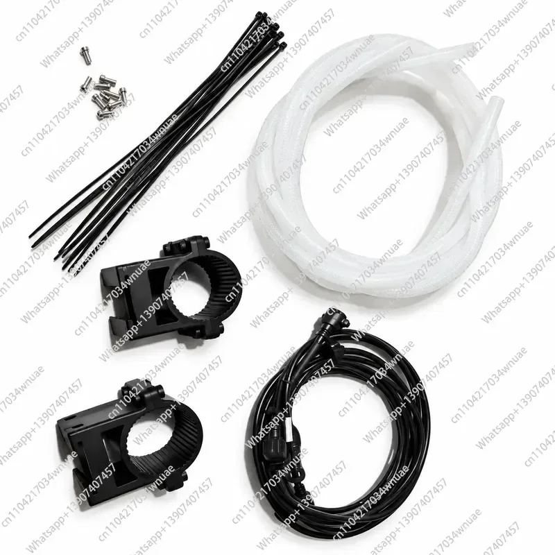 DJI T70/T70P is equipped with a rear 4 nozzle set, and a fixed seat/extension cable/bellows set is installed.