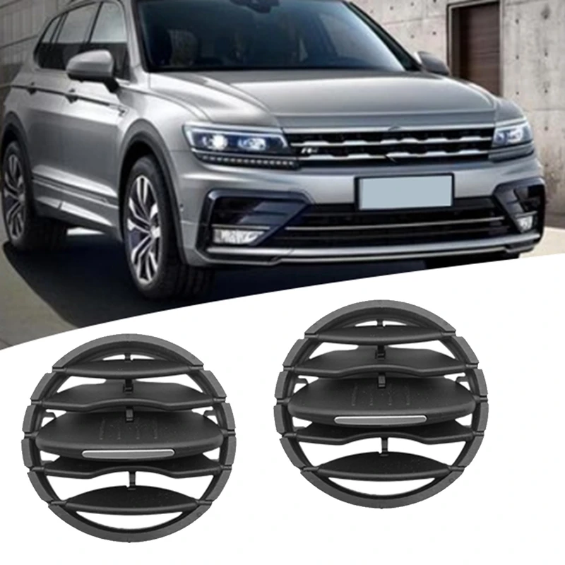 2Pcs Car Rear Air Conditioner A/C Air Outlet Grille 5ND819203 For VW Tiguan 2010-2017 Round Air Outlet Grille