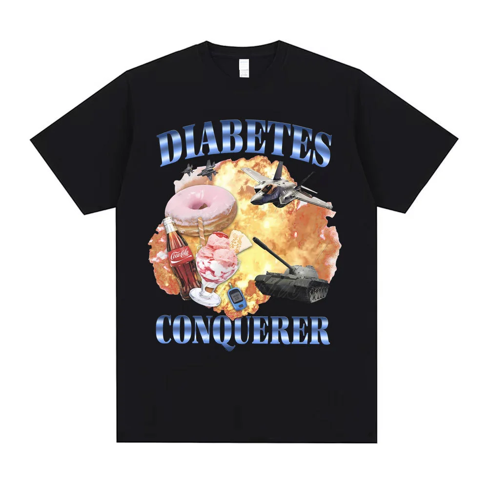 T-shirt Meme Conqueror intéressant pour hommes et femmes, T-shirt décontracté à manches courtes, T-shirt en coton à col rond Y2k Top Harajuku