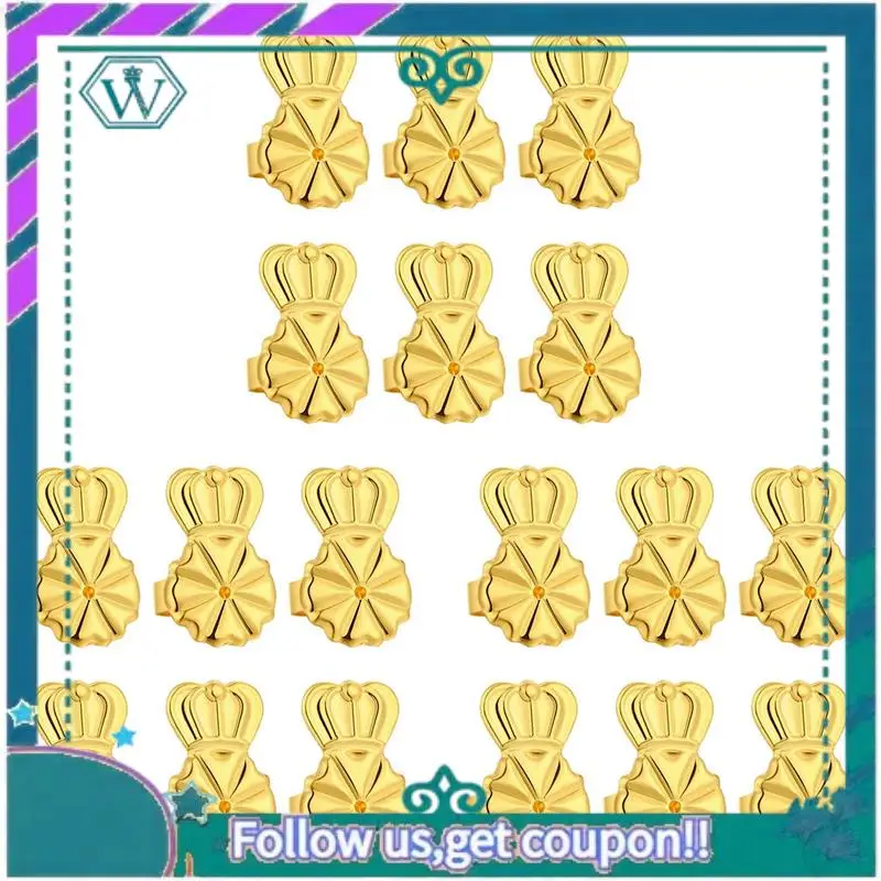 

A09P 9 пар спинок сережек, подъемник для тяжелых сережек, регулируемые гипоаллергенные безопасные спинки сережек (золото)