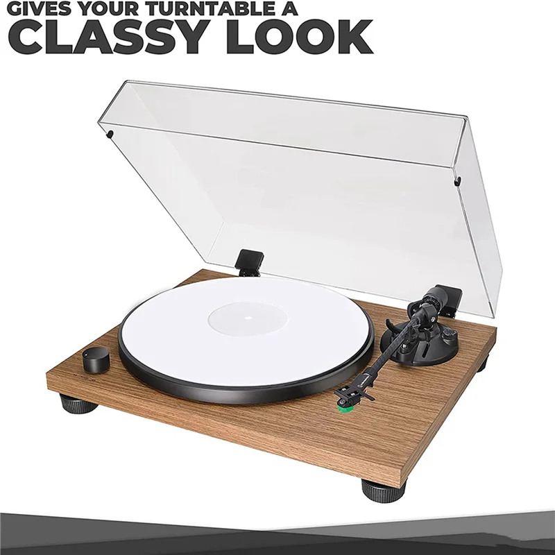 2X ターンテーブル アクリル スリップマット ビニール LP レコード プレーヤー用 - 厚さ 2.5mm でよりタイトな低音を提供 - 12 インチ プラッター マット (ホワイト) -BCBW
