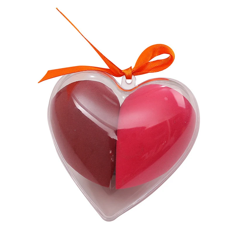 Forma de coração criativo maquiagem em pó puff esponja macia cabaça cosméticos sopro molhado/seco meninas compõem pó facial fundação sopro