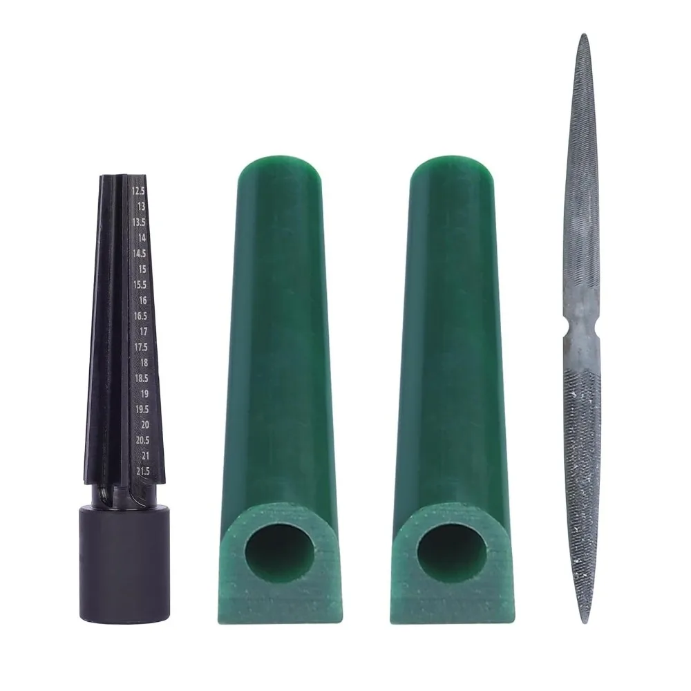 4Pcs Professional Jewelry Wax Carving Kit with Bangle Wax Tubes, Ring Wax Reamer and Needle File for Ring Model Making Tools