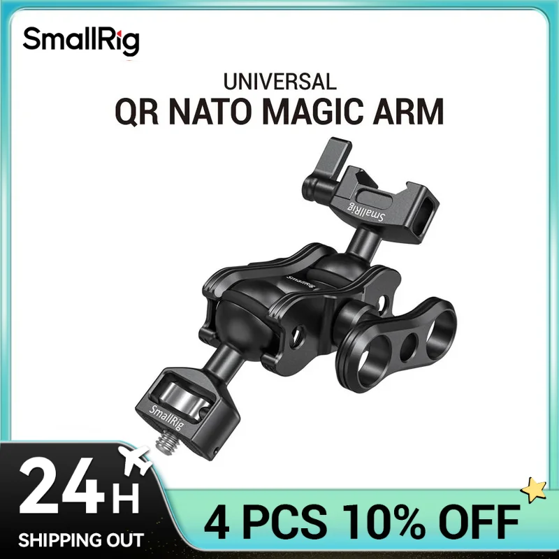 SmallRig friction articulating adjustable magic arm with Screw Ball head and NATO Clamp Ball head For Director Monitor Support