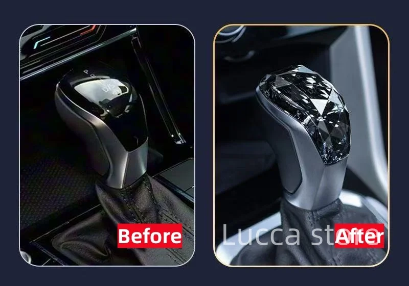 For VW Tiguan/Tacqua/Sagitar/Polo/T-Cross/Passat/T-ROC/Jetta Crystal Gear Shift Knob Stick Head Shifter Car Accessories