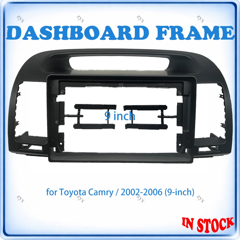 

Car Radio Fascia Frame For Toyota Camry 2002-2006 9 inch Stereo Panel Wiring Harness Power Cable