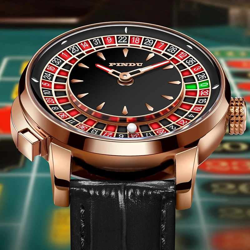 PINDU Roulette Table Table Ceramic Sphere Sapphire Waterproof Mechanical Watches Equipped With NH35A Movement For More Accuracy