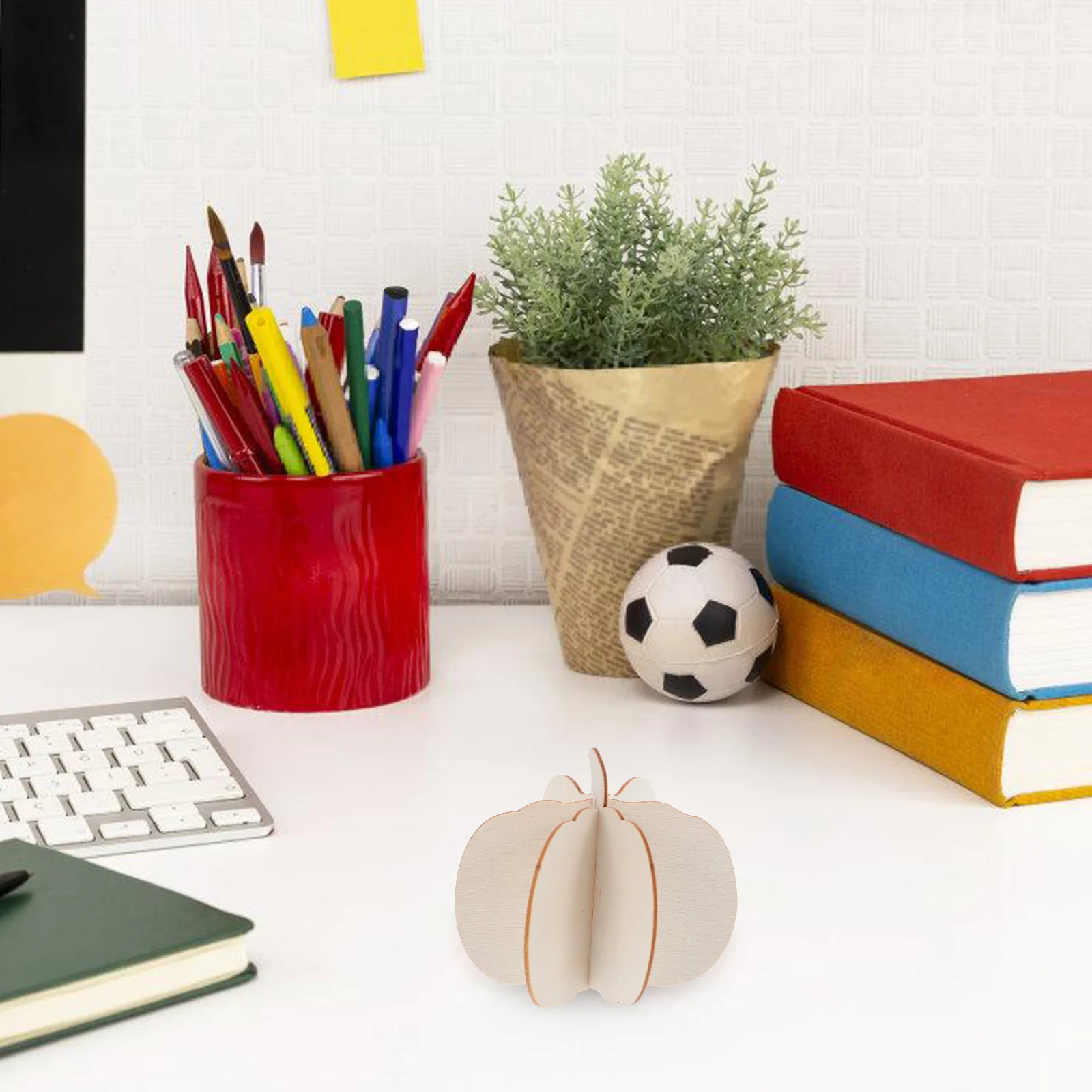 

10Pcs Unfinished Wood Pumpkin Craft Blanks 3D Painting DIY Kit Halloween Autumn Cutouts Table Decor Fall Decoration